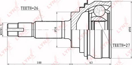 LYNXauto CO-7513 - Birləşmə dəsti, ötürücü val furqanavto.az