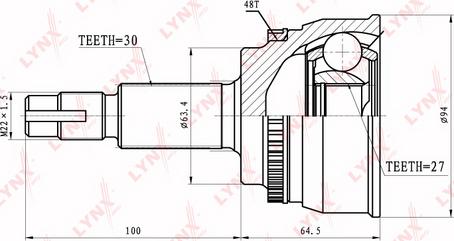 LYNXauto CO-7524A - Birləşmə dəsti, ötürücü val furqanavto.az