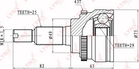 LYNXauto CO-7303A - Birləşmə dəsti, ötürücü val furqanavto.az