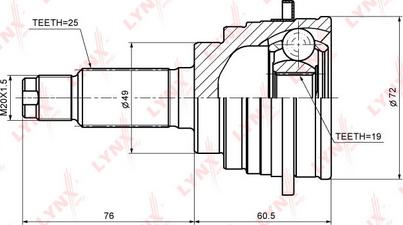 LYNXauto CO-7328 - Birləşmə dəsti, ötürücü val furqanavto.az