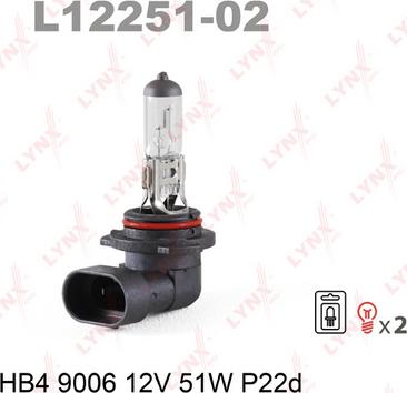 LYNXauto L12251-02 - Lampa, işıqfor furqanavto.az