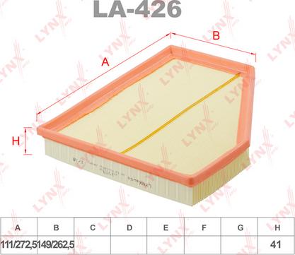 LYNXauto LA-426 - Hava filtri furqanavto.az