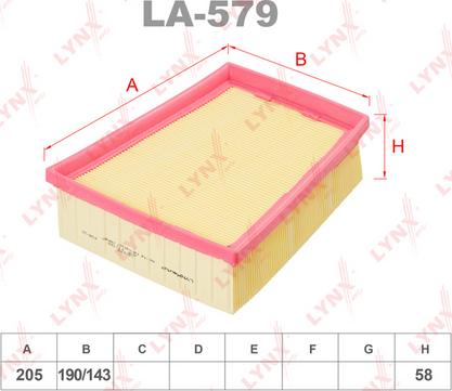 LYNXauto LA-579 - Hava filtri furqanavto.az
