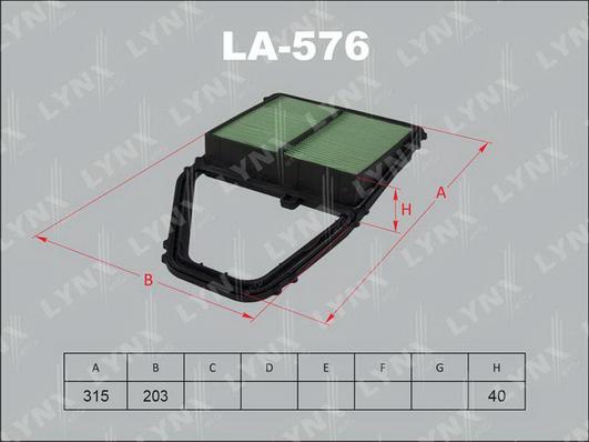 LYNXauto LA-576 - Hava filtri furqanavto.az