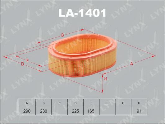 LYNXauto LA-1401 - Hava filtri furqanavto.az