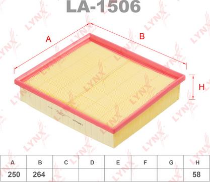 LYNXauto LA-1506 - Hava filtri furqanavto.az