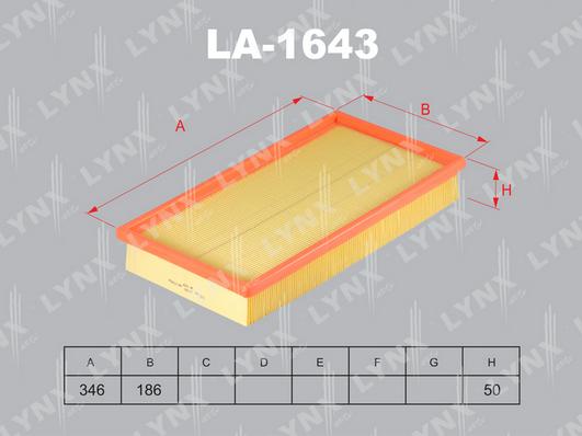 LYNXauto LA-1643 - Hava filtri furqanavto.az