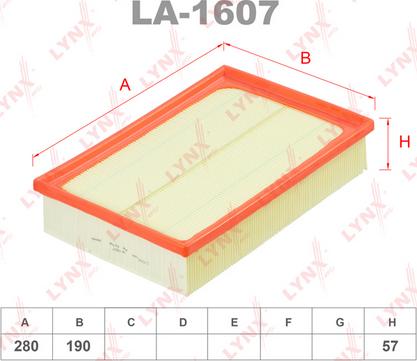 LYNXauto LA-1607 - Hava filtri furqanavto.az