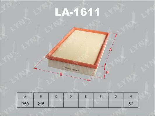 LYNXauto LA-1611 - Hava filtri furqanavto.az