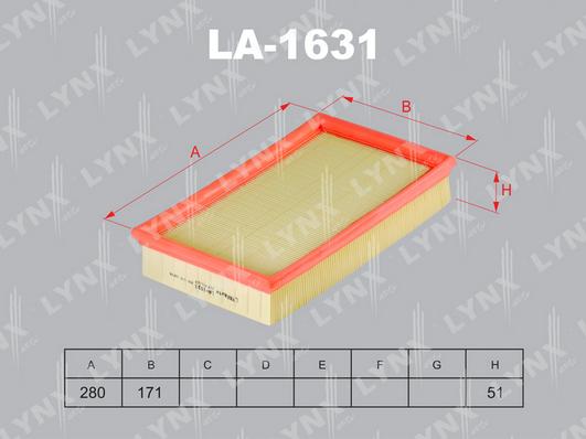 LYNXauto LA-1631 - Hava filtri furqanavto.az