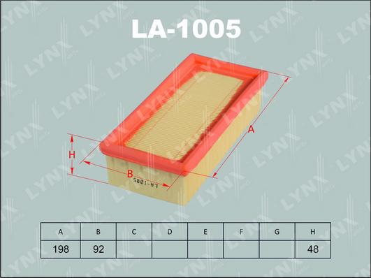 LYNXauto LA-1005 - Hava filtri furqanavto.az