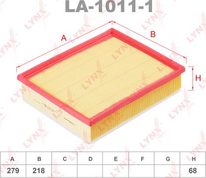 LYNXauto LA-1011-1 - Hava filtri furqanavto.az