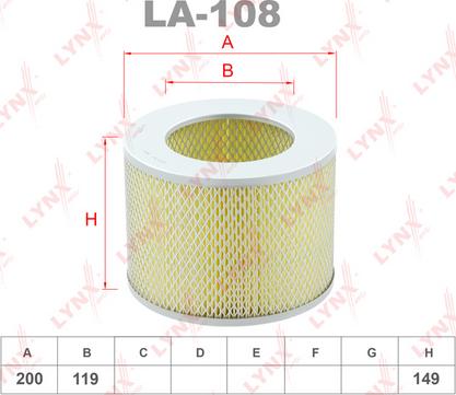 LYNXauto LA-108 - Hava filtri furqanavto.az