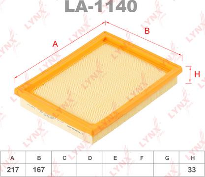 LYNXauto LA-1140 - Hava filtri furqanavto.az