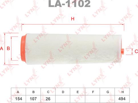 LYNXauto LA-1102 - Hava filtri furqanavto.az