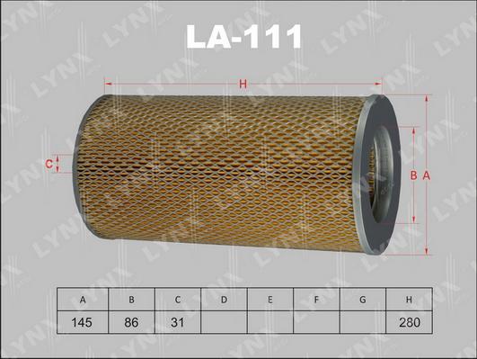 LYNXauto LA-111 - Hava filtri furqanavto.az