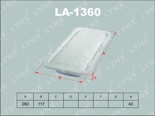 LYNXauto LA-1360 - Hava filtri furqanavto.az