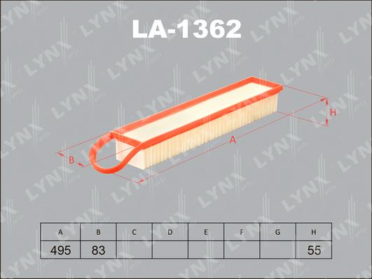 LYNXauto LA-1362 - Hava filtri furqanavto.az