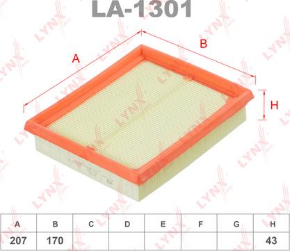 LYNXauto LA-1301 - Hava filtri furqanavto.az