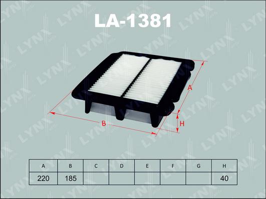 LYNXauto LA-1381 - Hava filtri furqanavto.az