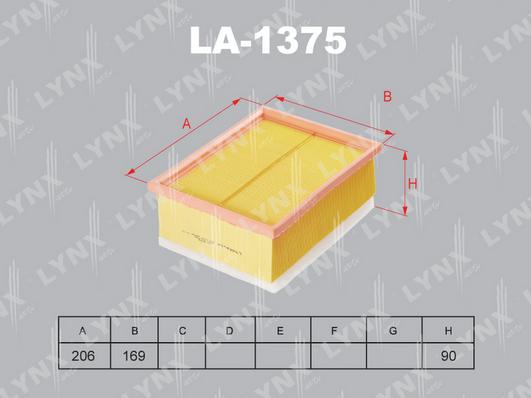 LYNXauto LA-1375 - Hava filtri furqanavto.az