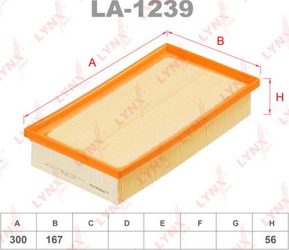 LYNXauto LA-1239 - Hava filtri furqanavto.az