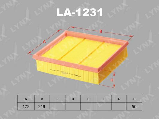 LYNXauto LA-1231 - Hava filtri furqanavto.az