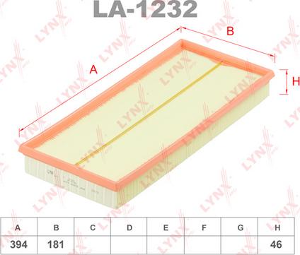 LYNXauto LA-1232 - Hava filtri furqanavto.az