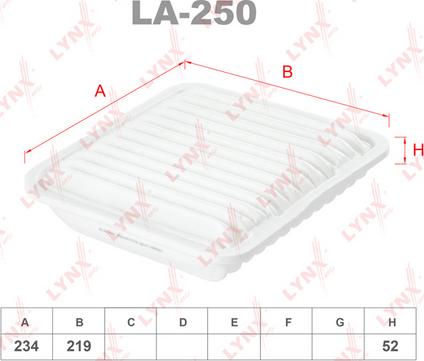 LYNXauto LA-250 - Hava filtri furqanavto.az