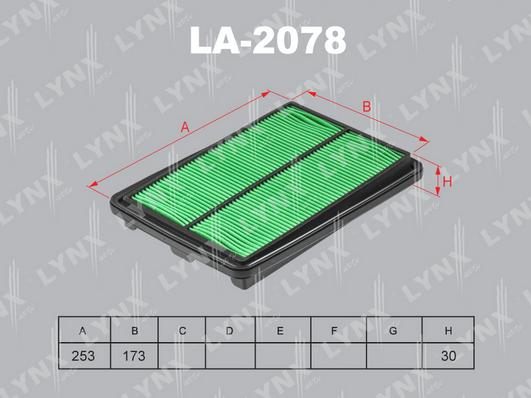 LYNXauto LA-2078 - Hava filtri furqanavto.az