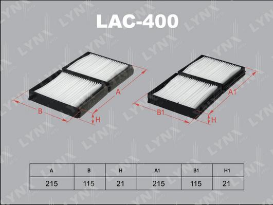 LYNXauto LAC-400 - Filtr, daxili hava furqanavto.az