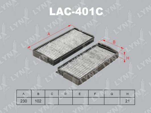 LYNXauto LAC-401C - Filtr, daxili hava furqanavto.az