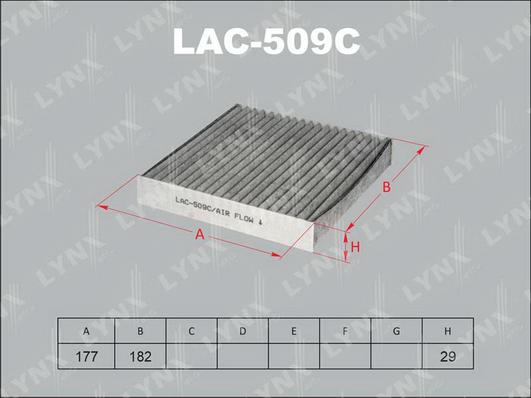 LYNXauto LAC-509C - Filtr, daxili hava www.furqanavto.az