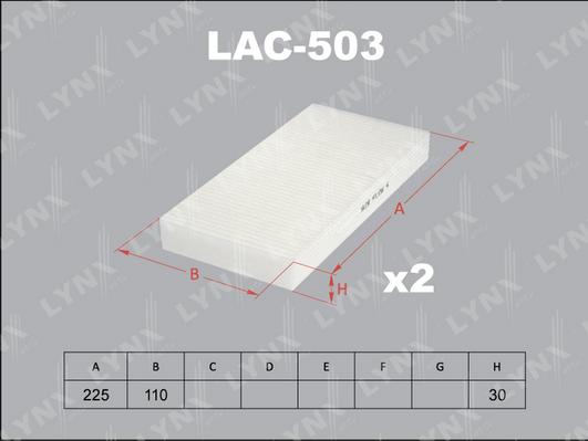 LYNXauto LAC-503 - Filtr, daxili hava furqanavto.az