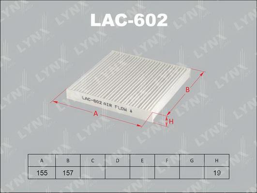 LYNXauto LAC-602 - Filtr, daxili hava furqanavto.az
