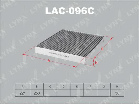 LYNXauto LAC-096C - Filtr, daxili hava furqanavto.az