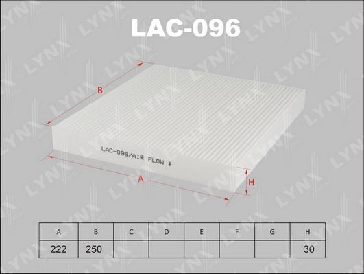 LYNXauto LAC-096 - Filtr, daxili hava furqanavto.az