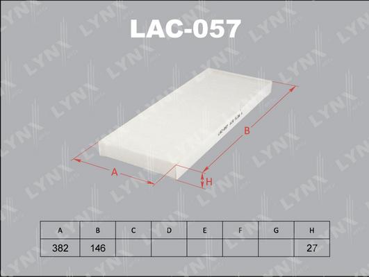 LYNXauto LAC-057 - Filtr, daxili hava furqanavto.az