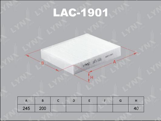 LYNXauto LAC-1901 - Filtr, daxili hava furqanavto.az
