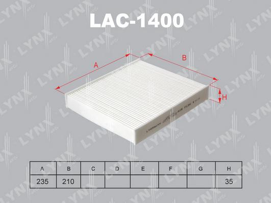 LYNXauto LAC-1400 - Filtr, daxili hava furqanavto.az