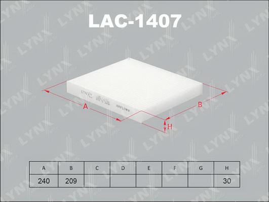 LYNXauto LAC-1407 - Filtr, daxili hava furqanavto.az
