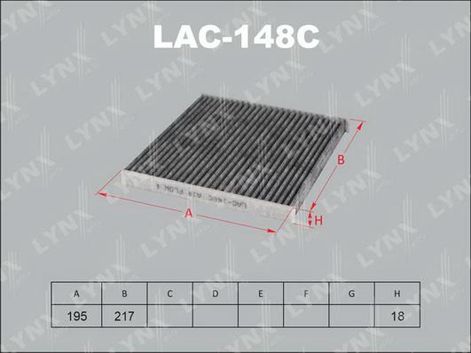 LYNXauto LAC-148C - Filtr, daxili hava furqanavto.az