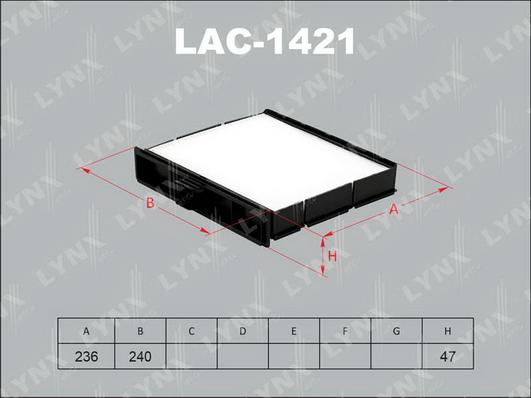 LYNXauto LAC-1421 - Filtr, daxili hava furqanavto.az