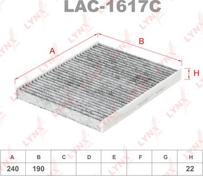 LYNXauto LAC-1617C - Filtr, daxili hava www.furqanavto.az