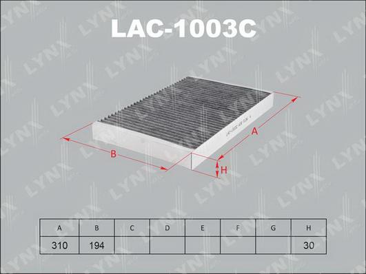 LYNXauto LAC-1003C - Filtr, daxili hava furqanavto.az