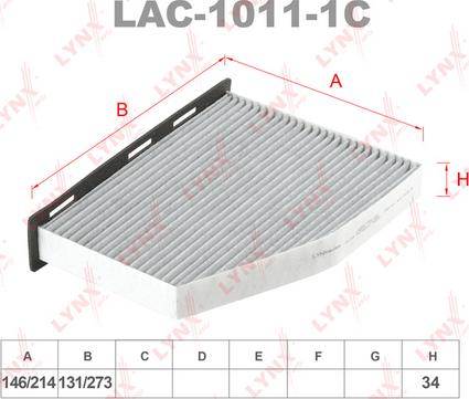 LYNXauto LAC-1011-1C - Filtr, daxili hava furqanavto.az