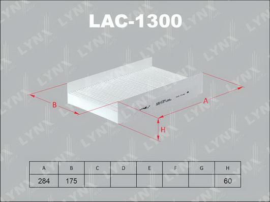 LYNXauto LAC-1300 - Filtr, daxili hava furqanavto.az