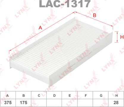 LYNXauto LAC-1317 - Filtr, daxili hava furqanavto.az