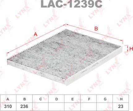 LYNXauto LAC-1239C - Filtr, daxili hava furqanavto.az