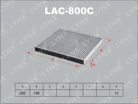 LYNXauto LAC-800C - Filtr, daxili hava furqanavto.az